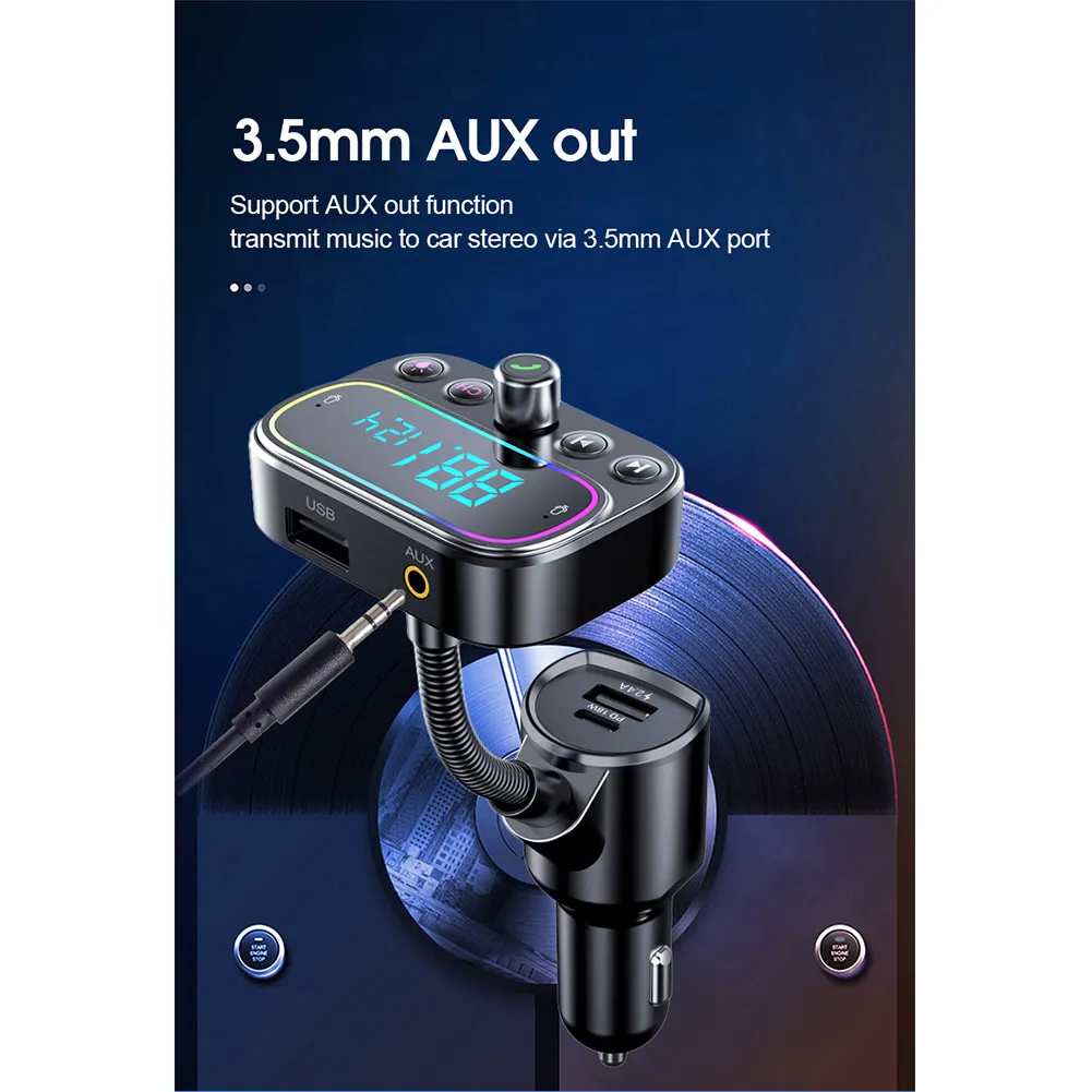 Беспроводной FM-передатчик Bluetooth 5,0, адаптер AUX для радио, Автомобильный светодиодный музыкальный плеер с USB, автомобильные аксессуары, высоко...
Беспроводной FM-передатчик Bluetooth 5,0, адаптер AUX для радио, Автомобильный светодиодный музыкальный плеер с USB, автомобильные аксессуары, высоко...