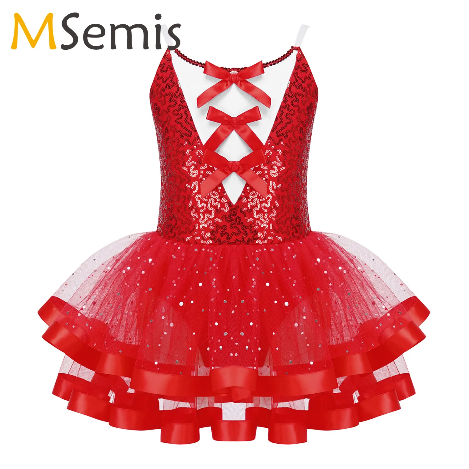 Kid Girls Ballet Tutu Dance Dress Shiny Sequins Lyrical Dance Dress Bowknot Gymnastics Leotard Tulle Dress for Stage Performance
Kid Girls Ballet Tutu Dance Dress Shiny Sequins Lyrical Dance Dress Bowknot Gymnastics Leotard Tulle Dress for Stage Performance