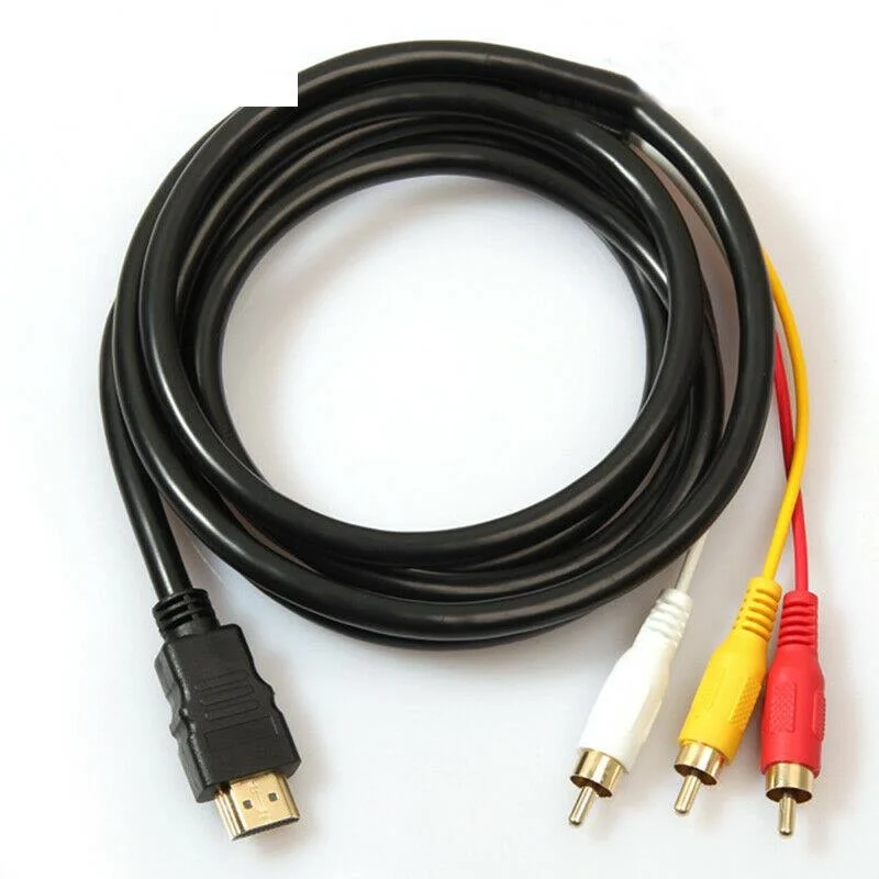 

5Ft Video Audio Converter Component AV Adapter Cable HDTV Useful HDMI-compatible to RCA