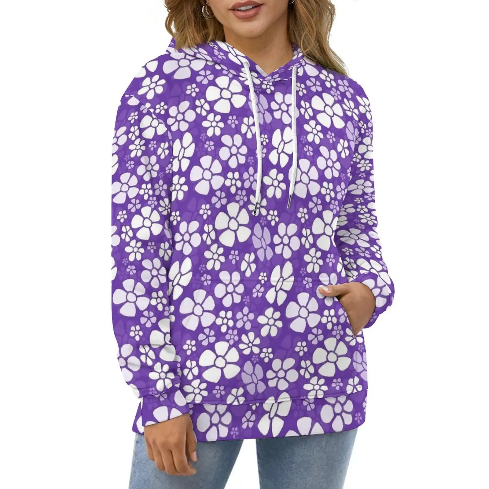 Ditsy Floral Hoodies Long Sleeve Purple Flowers Kawaii Casual Hoodie Autumn Hip Hop Oversized Design Loose Hooded Sweatshirts
Ditsy Floral Hoodies Long Sleeve Purple Flowers Kawaii Casual Hoodie Autumn Hip Hop Oversized Design Loose Hooded Sweatshirts
