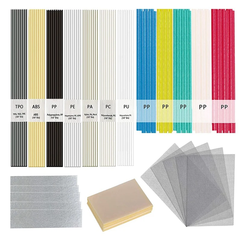 Пластиковые сварочные прутки для автомобильного бампера/Каяка/резервуара для воды и ежедневного ремонта пластика, сварочный комплект, сварочные принадлежности
Пластиковые сварочные прутки для автомобильного бампера/Каяка/резервуара для воды и ежедневного ремонта пластика, сварочный комплект, сварочные принадлежности