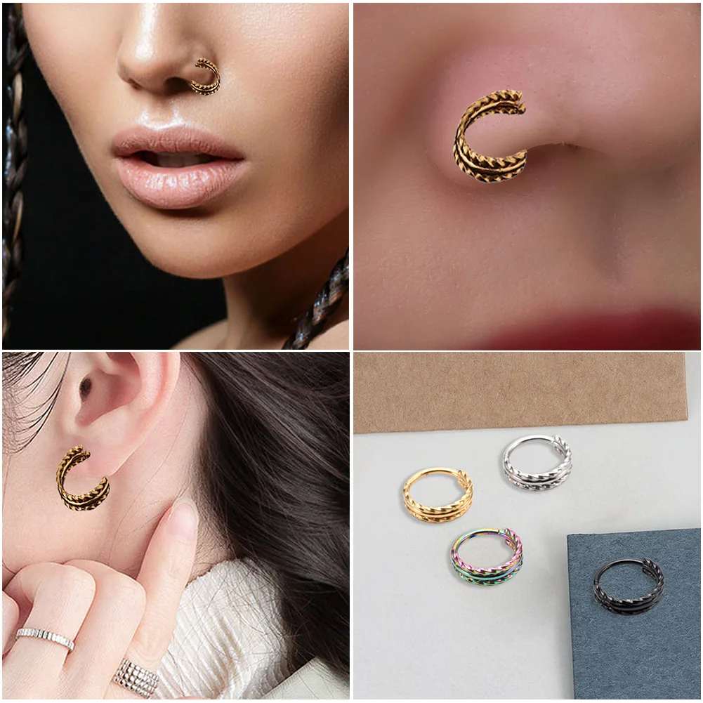 

Nose Hoops Clip On Nose Hoop Ring Body Jewelry Gifts Nose Clip Cuff Nose Clip Fake Piercing Non Pierced Without Hole Nose Ring