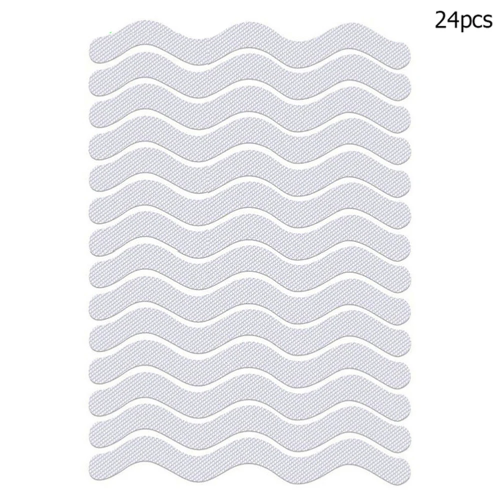 24Pcs S Wave-shaped Anti Slip Safety Strip Bathroom Foot Mat Non Slip Rug Tape Shower Pad Stickers For Bathtub Stairs Floor Home
24Pcs S Wave-shaped Anti Slip Safety Strip Bathroom Foot Mat Non Slip Rug Tape Shower Pad Stickers For Bathtub Stairs Floor Home