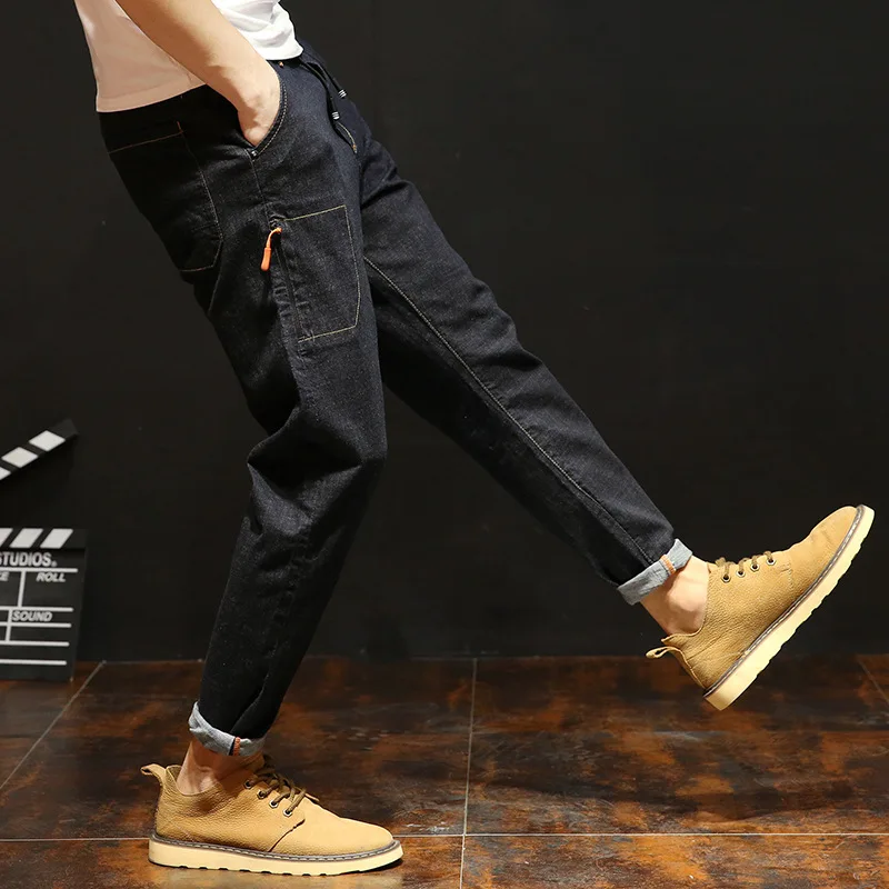 Spring Autumn 2022 Cowboy Jeans Men's Loose Brand Black Stretch Korean Harajuku Bf Wind Small Feet Teenagers Harem Trousers
Spring Autumn 2022 Cowboy Jeans Men's Loose Brand Black Stretch Korean Harajuku Bf Wind Small Feet Teenagers Harem Trousers
