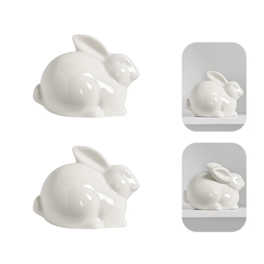 2Pcs Ceramic Rabbit Easter Adornment Lovely Rabbit Adornment Desktop Festive Decor
2Pcs Ceramic Rabbit Easter Adornment Lovely Rabbit Adornment Desktop Festive Decor