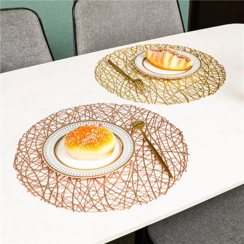 Bird's Nest-Shaped Light Luxury Hollow Non-Slip PVC Table Mat Cup Mat Household Dining Table Heat Proof Mat Table Mat Coasters
Bird's Nest-Shaped Light Luxury Hollow Non-Slip PVC Table Mat Cup Mat Household Dining Table Heat Proof Mat Table Mat Coasters