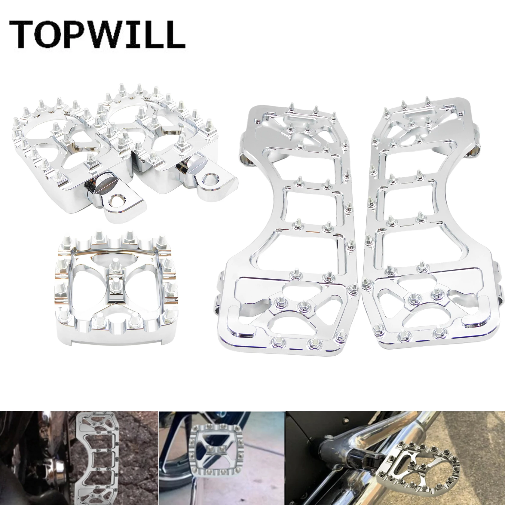 Motorcycle Front Floorboards Rear Wide Footpegs Footrest Brake Pedal Pad Cover Chrome For Harley Softail Touring FLHX Dyna FLD
Motorcycle Front Floorboards Rear Wide Footpegs Footrest Brake Pedal Pad Cover Chrome For Harley Softail Touring FLHX Dyna FLD