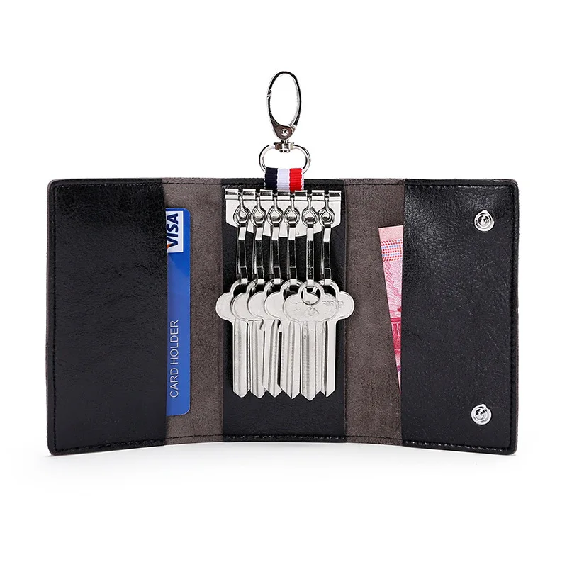 Multifunction Key Wallet with 6 Hooks Car Key Card Holder Organizer and Change Bag Keychain Pouch Leather Women Men Key Wallet
Multifunction Key Wallet with 6 Hooks Car Key Card Holder Organizer and Change Bag Keychain Pouch Leather Women Men Key Wallet