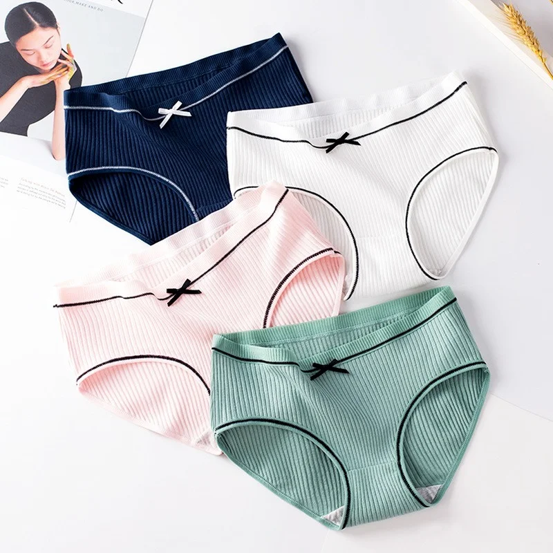 Women Cotton Panties Ladies Solid Underwear Female Breathable Sexy Middle Waist Stripe Bowknot Underpants Lingerie Girl Briefs
Women Cotton Panties Ladies Solid Underwear Female Breathable Sexy Middle Waist Stripe Bowknot Underpants Lingerie Girl Briefs