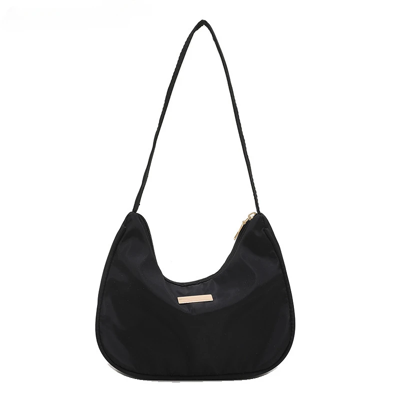 Women Nylon Shoulder Bag Zipper Small Crescent Messenger Handbags Luxury Designer Handbag Retro Ladies Handbags 2023
Women Nylon Shoulder Bag Zipper Small Crescent Messenger Handbags Luxury Designer Handbag Retro Ladies Handbags 2023
