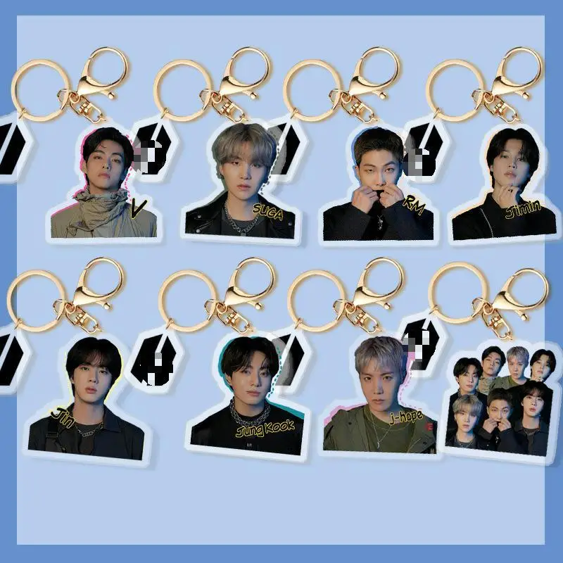 KPOP Bangtan Boys New Album Acrylic Keychain Pendant Cute Bag Decoration Accessories Cosplay gift JIMIN SUGA JIN Fan Collection
KPOP Bangtan Boys New Album Acrylic Keychain Pendant Cute Bag Decoration Accessories Cosplay gift JIMIN SUGA JIN Fan Collection