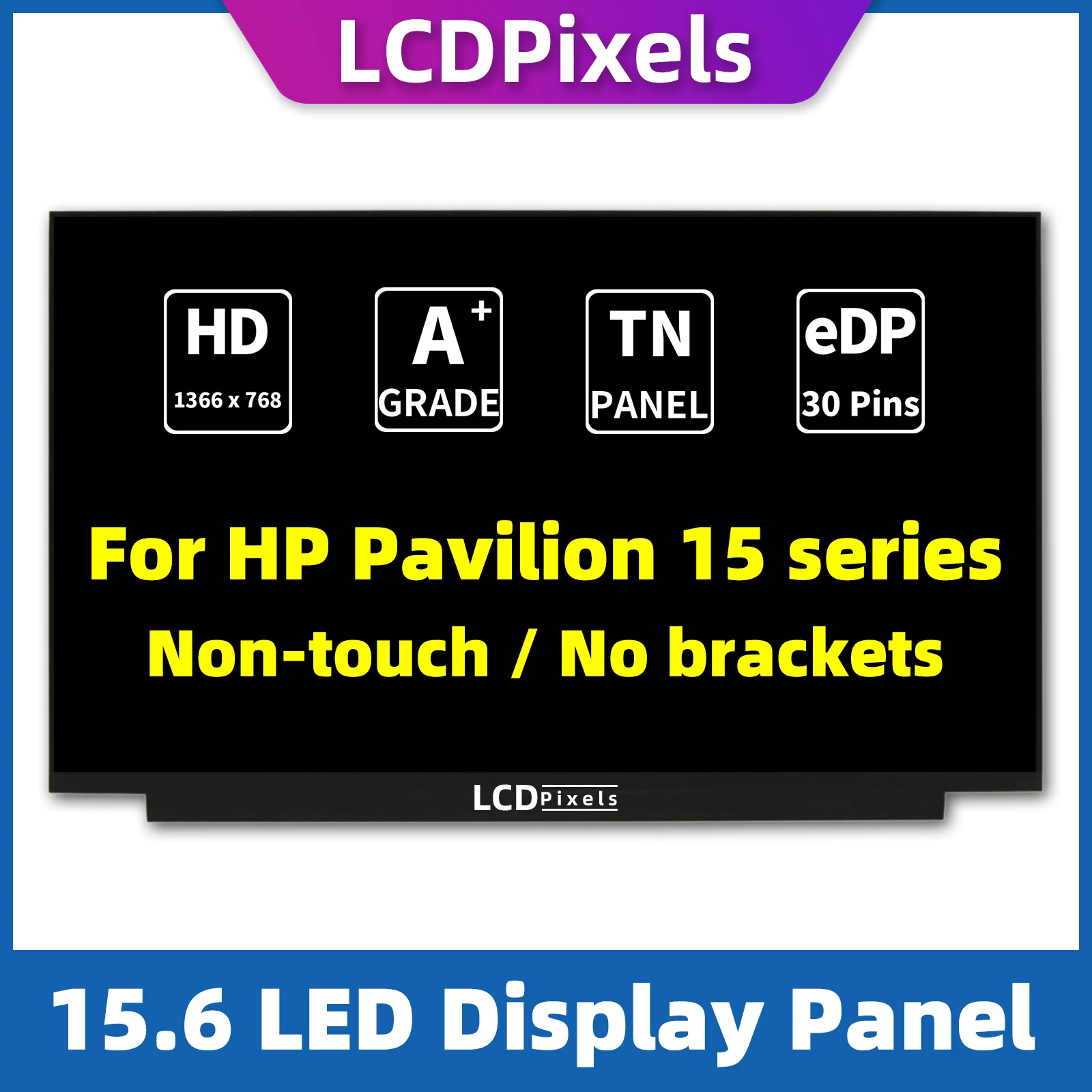 LCDPixels Replacment for HP Pavilion 15s-du 15s-eq L52000-001 15.6" HD slim edp 30pin No Brackets LED Screen
LCDPixels Replacment for HP Pavilion 15s-du 15s-eq L52000-001 15.6" HD slim edp 30pin No Brackets LED Screen
