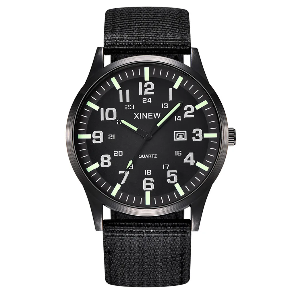 Men Boy Round Dial Nylon Strap Band Military Date Quartz Wrist Watch Gift Sports Clock Wristwatch For Men Relogio Masculino #35
Men Boy Round Dial Nylon Strap Band Military Date Quartz Wrist Watch Gift Sports Clock Wristwatch For Men Relogio Masculino #35