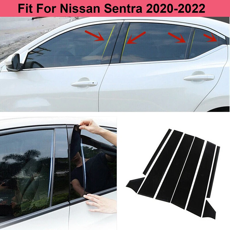 8Pcs Decorative Cover Stickers Gloss Black Side Pillar Posts Exterior Door Window Trim Kit for Nissan Sentra 2020 2021 2022
8Pcs Decorative Cover Stickers Gloss Black Side Pillar Posts Exterior Door Window Trim Kit for Nissan Sentra 2020 2021 2022