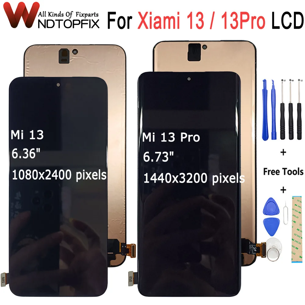 ЖК-дисплей 6,73 дюйма OLED для Xiaomi Mi 13 Pro, сенсорный экран с дигитайзером и панелью в сборе, сменный ЖК-экран 6,36 дюйма для Xiaomi Mi 13
ЖК-дисплей 6,73 дюйма OLED для Xiaomi Mi 13 Pro, сенсорный экран с дигитайзером и панелью в сборе, сменный ЖК-экран 6,36 дюйма для Xiaomi Mi 13