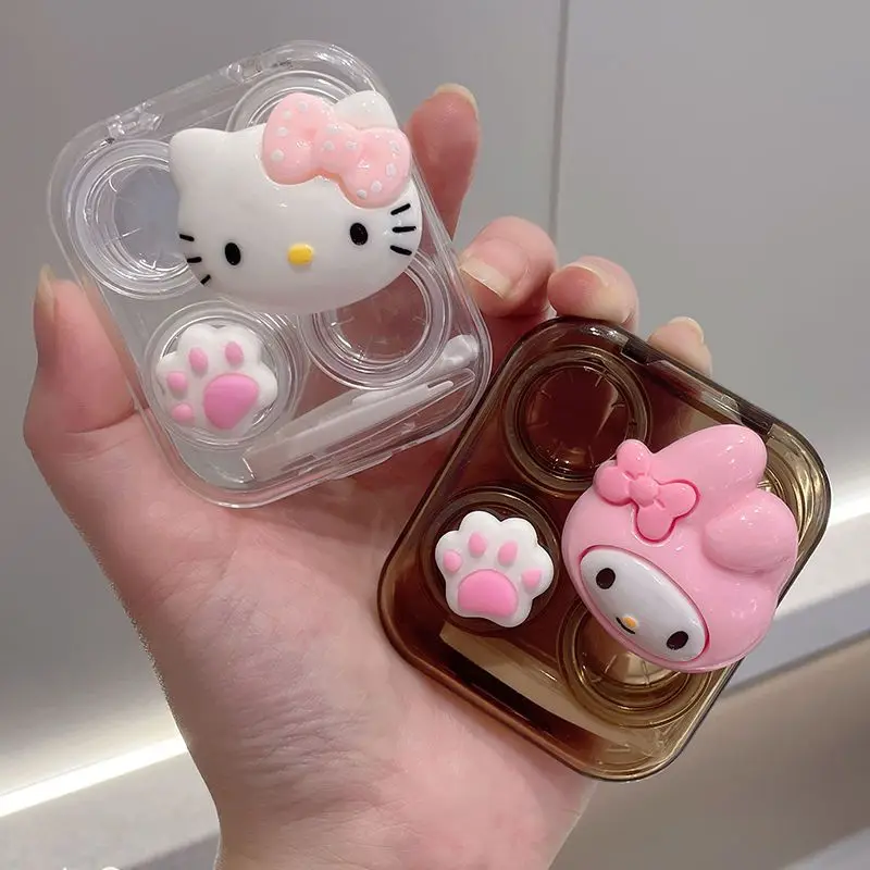 Kuromi Kawaii Anime Sanrio Contact Box Cute Cartoon Mymelody Hellokittys Portable One-Piece Screw-Free Glasses Box Girls Gifts
Kuromi Kawaii Anime Sanrio Contact Box Cute Cartoon Mymelody Hellokittys Portable One-Piece Screw-Free Glasses Box Girls Gifts