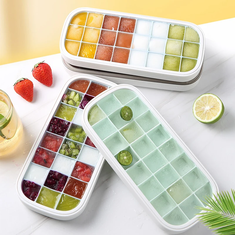 24 Grids Silicone Ice Tray Food Grade Square Shape Removable Lid Bar Kitchen Accessories Ice Cube Molds Maker
24 Grids Silicone Ice Tray Food Grade Square Shape Removable Lid Bar Kitchen Accessories Ice Cube Molds Maker