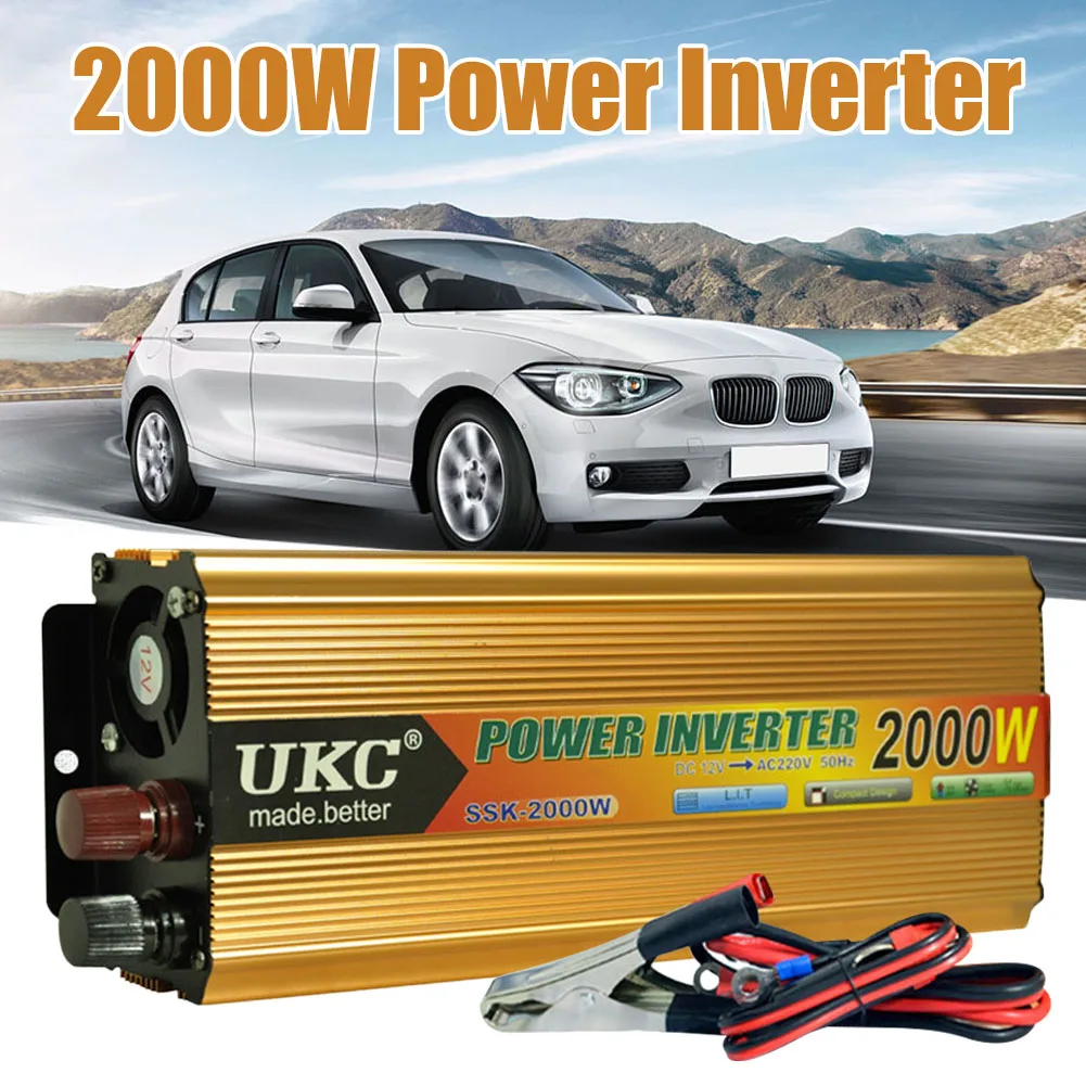 Car Inverter 2000W Power Inverter DC To AC 12V To 220V Car Voltage Converter Transformer with USB Charger for Phone Tablet
Car Inverter 2000W Power Inverter DC To AC 12V To 220V Car Voltage Converter Transformer with USB Charger for Phone Tablet