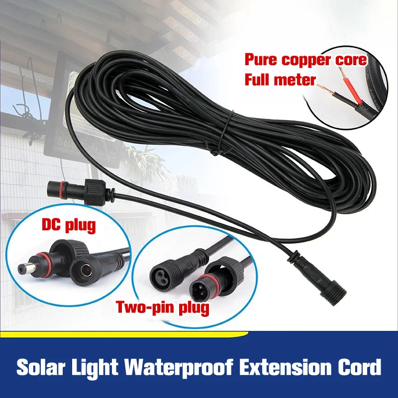 5m Led Solar Light Extension Cable Waterproof Outdoor Floodlights Street Light Wire Lamp Cord
5m Led Solar Light Extension Cable Waterproof Outdoor Floodlights Street Light Wire Lamp Cord