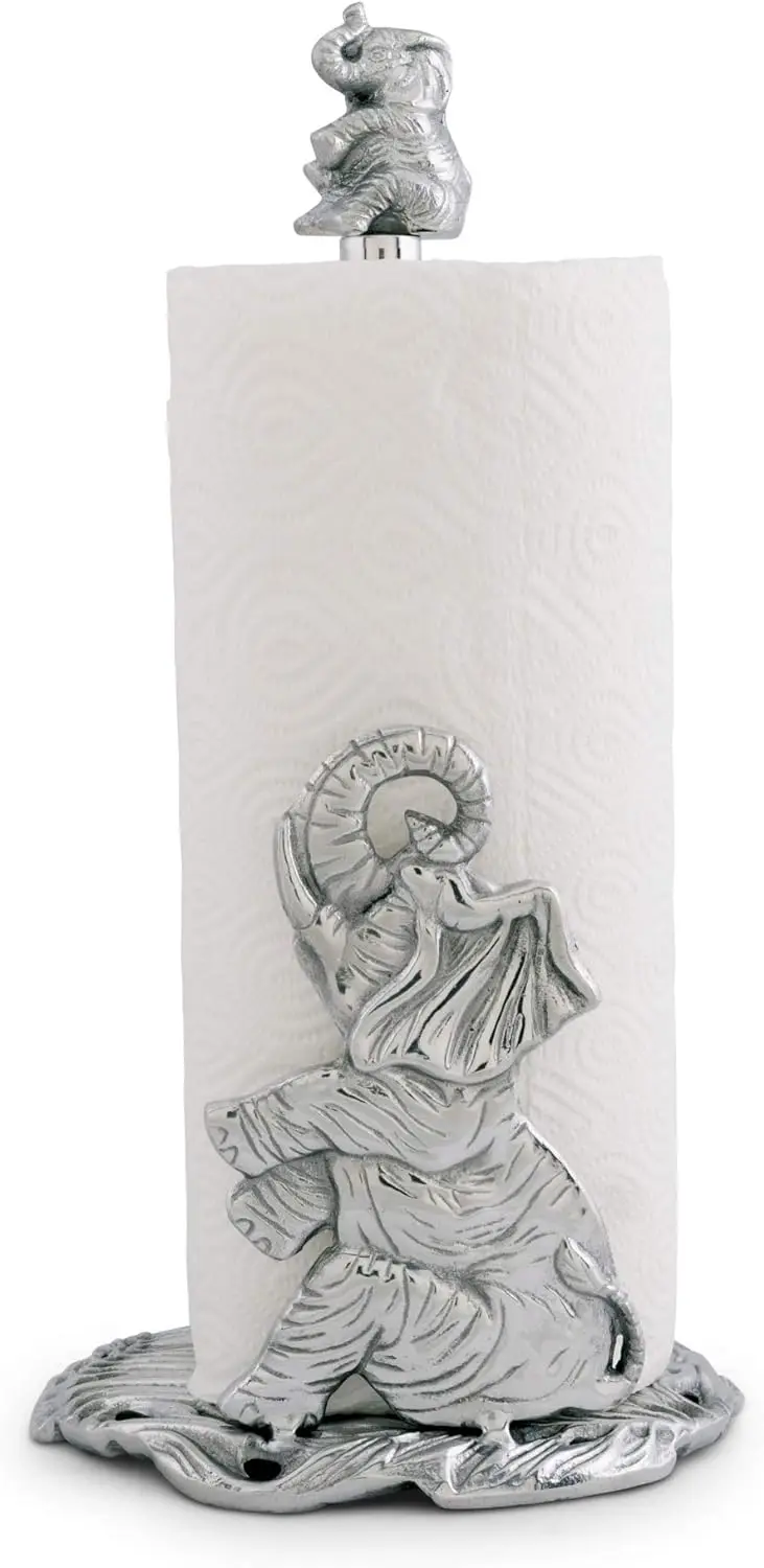 

Декоративный Настольный держатель для бумажных полотенец со слоном-алюминиевая металлическая столешница 14,5 дюйма, стоячий высокий
