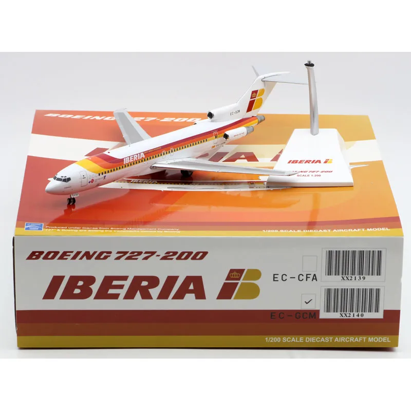 XX2140 Alloy Collectible Plane Gift JC Wings 1:200 Iberia Airlines Boeing B727-200 Diecast Aircraft Jet Model EC-GCM
XX2140 Alloy Collectible Plane Gift JC Wings 1:200 Iberia Airlines Boeing B727-200 Diecast Aircraft Jet Model EC-GCM