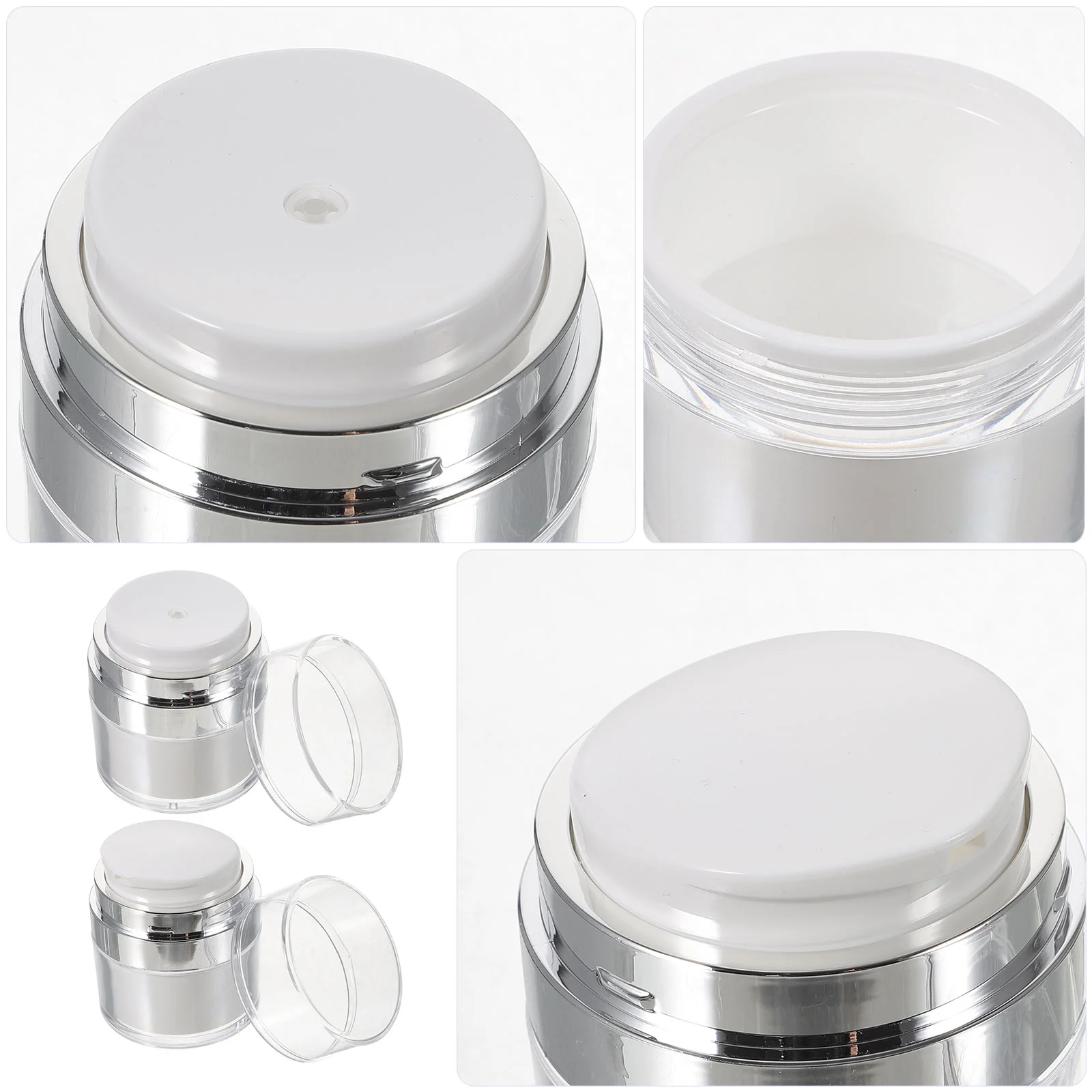 Refillable Cream Jars Moisture Pump Dispenser Leakproof Travel Bottles Containers
Refillable Cream Jars Moisture Pump Dispenser Leakproof Travel Bottles Containers