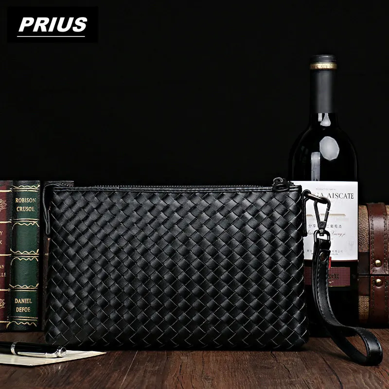 100% Cowhide Leather Men's Clutch Bag Luxury First Layer Leather Handwoven Business Envelope Bag Large Capacity New 
100% Cowhide Leather Men's Clutch Bag Luxury First Layer Leather Handwoven Business Envelope Bag Large Capacity New
