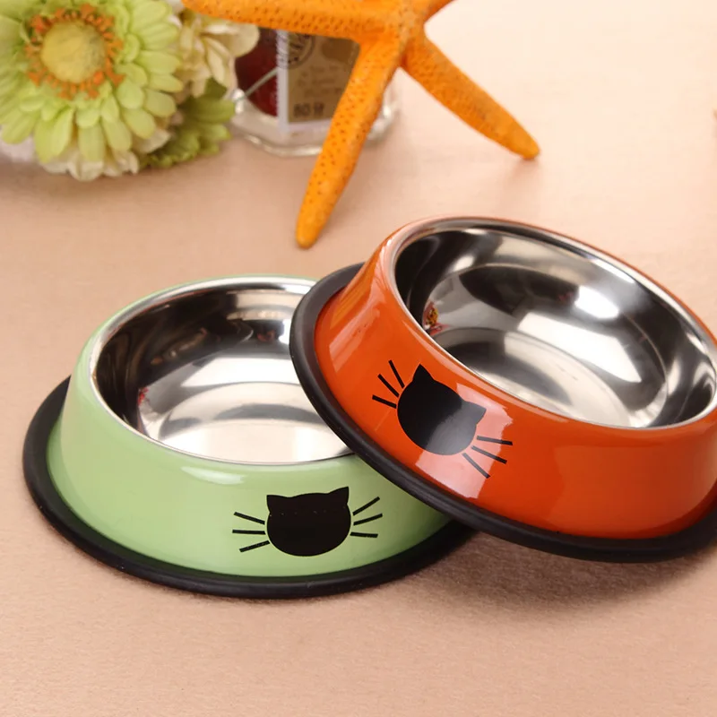 Cat Food Bowl Dog Plate Pet Bowl Paint Rubber Bottom Ring Non-slip and Leak-proof Thick Stainless Steel Pet Bowls Feeder
Cat Food Bowl Dog Plate Pet Bowl Paint Rubber Bottom Ring Non-slip and Leak-proof Thick Stainless Steel Pet Bowls Feeder