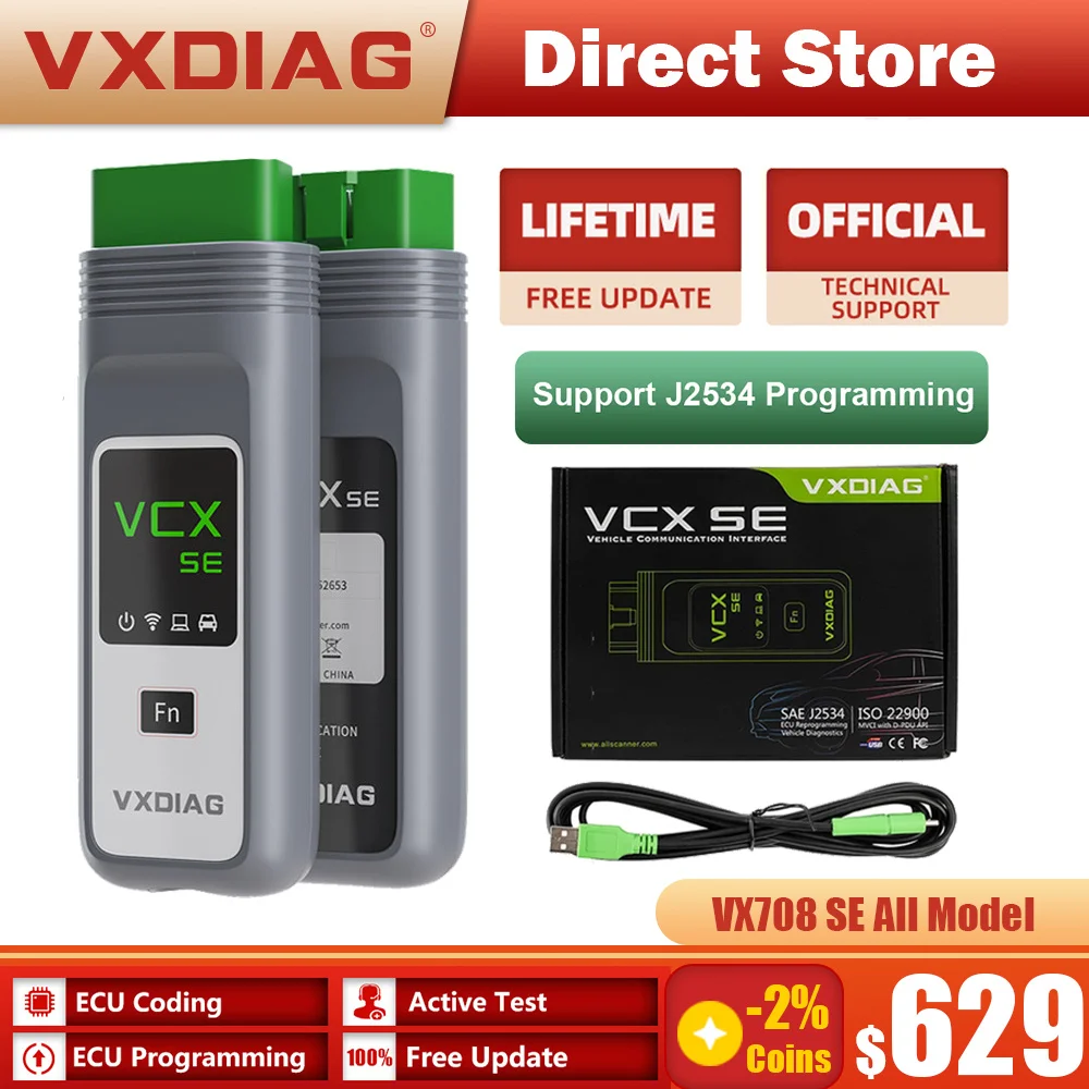 VXDIAG VCX VX708 SE All Model Auto Diagnostic Tools J2534 ECU Coding Programming For Benz For BMW For JLR SDD For VW Free Update
VXDIAG VCX VX708 SE All Model Auto Diagnostic Tools J2534 ECU Coding Programming For Benz For BMW For JLR SDD For VW Free Update