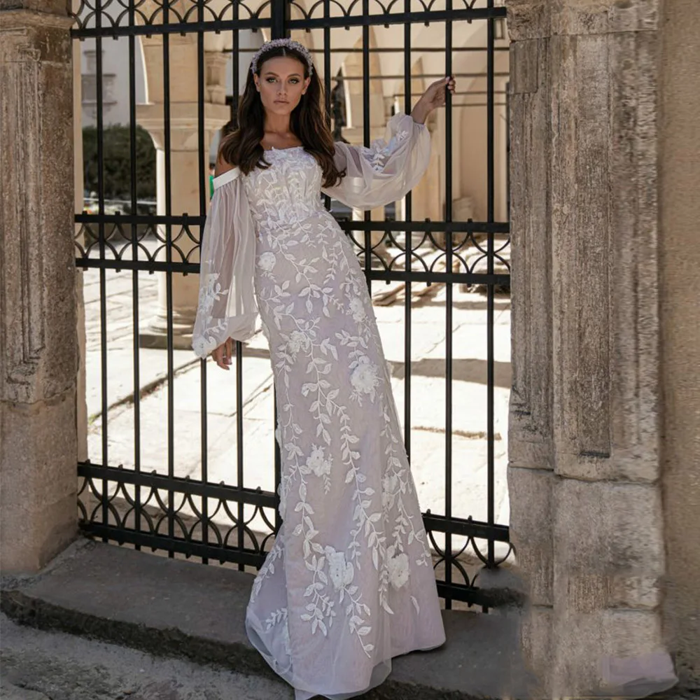 Detachable Train Wedding Dress For Bride 2022 Boat Neck Long Sleeves Lace-up Bridal Gowns Boho Lace Appliques Vestido De Noiva
Detachable Train Wedding Dress For Bride 2022 Boat Neck Long Sleeves Lace-up Bridal Gowns Boho Lace Appliques Vestido De Noiva