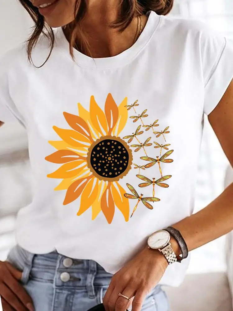dragonfly sunflower Print tshirt Women tee Tops Clothes Short Sleeve Tees Female Summer Beach Love Fashion Lady Regular T-Shirt
dragonfly sunflower Print tshirt Women tee Tops Clothes Short Sleeve Tees Female Summer Beach Love Fashion Lady Regular T-Shirt