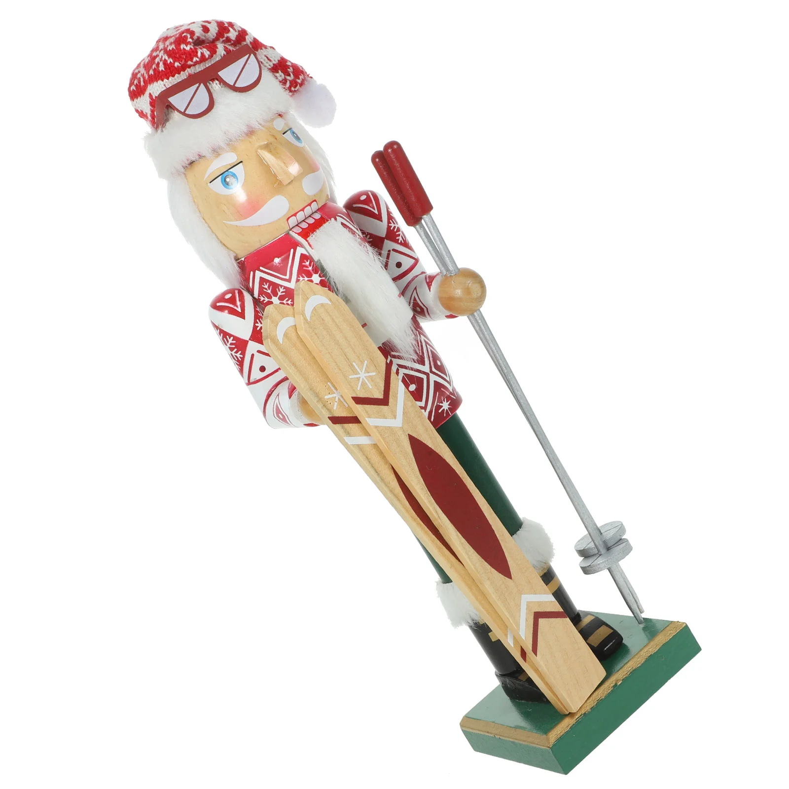 

Outdoor Decoration Christmas Puppet Household Xmas Figurine Wood Adorable Decors Wooden Model Craft Elder Santa
