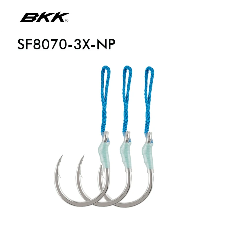 BKK SF8070-3X-NP Light Jigging Assist Hook Bear 43kg with Rope String Luminous Sea Boat Fishing Iron Plate Barbed Hook
BKK SF8070-3X-NP Light Jigging Assist Hook Bear 43kg with Rope String Luminous Sea Boat Fishing Iron Plate Barbed Hook