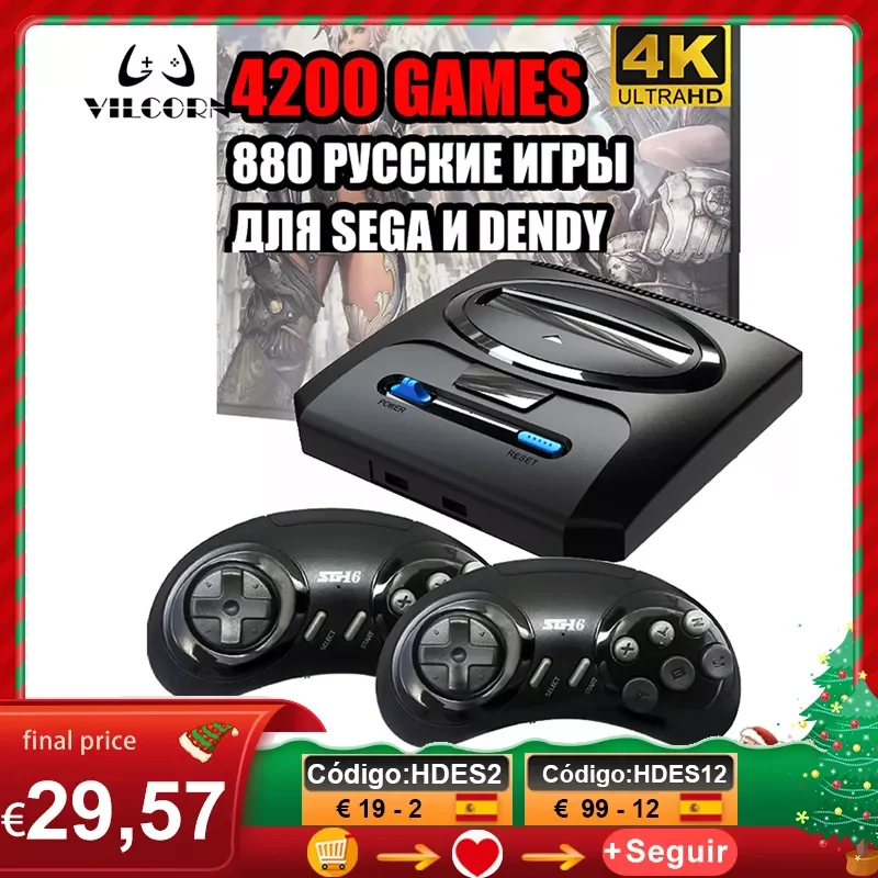 NEW2023 Retro Video Game Console With Wireless Connection For Sega Mega Drive 16bit Game Stick Built in 4000+ For Nes TV Game
NEW2023 Retro Video Game Console With Wireless Connection For Sega Mega Drive 16bit Game Stick Built in 4000+ For Nes TV Game
