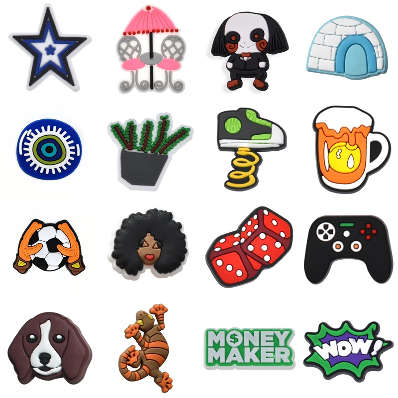 Single Sales PVC Shoes Charms Accessories Fit Croc Sandals Wristband Garden Clog Buckle Decorations Boys Girls Party Gifts
Single Sales PVC Shoes Charms Accessories Fit Croc Sandals Wristband Garden Clog Buckle Decorations Boys Girls Party Gifts
