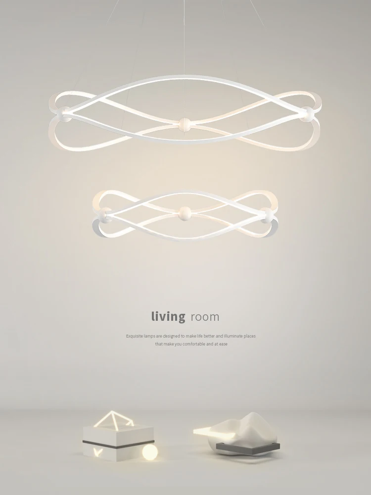 Modern LED Chandelier Simple Dining Room Living Room Bedroom Kitchen Bar Curve Design Ring White Black Home Decor Hanging Lights
Modern LED Chandelier Simple Dining Room Living Room Bedroom Kitchen Bar Curve Design Ring White Black Home Decor Hanging Lights