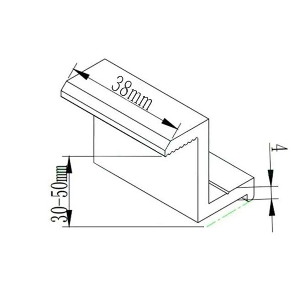4Pcs Solar Panel Mounting Fixing Clamp Adjustable Z Bracket Metal End Clamp PV Panel Clip For Solar System Install Accessories
4Pcs Solar Panel Mounting Fixing Clamp Adjustable Z Bracket Metal End Clamp PV Panel Clip For Solar System Install Accessories