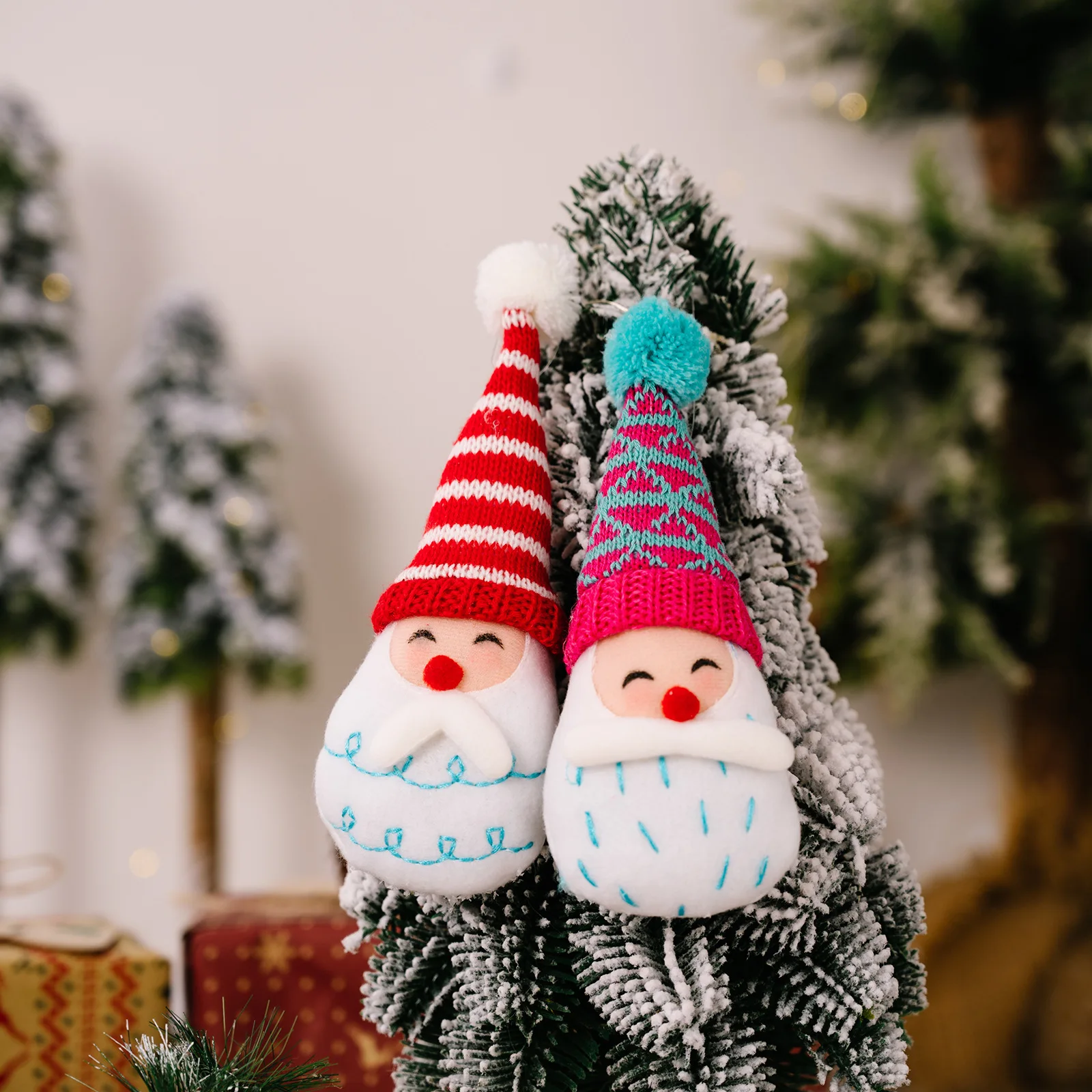 

Новые рождественские украшения, подвеска в виде полосатых шариков для волос, подвеска в виде головы старых мужчин, подвеска на рождественскую елку