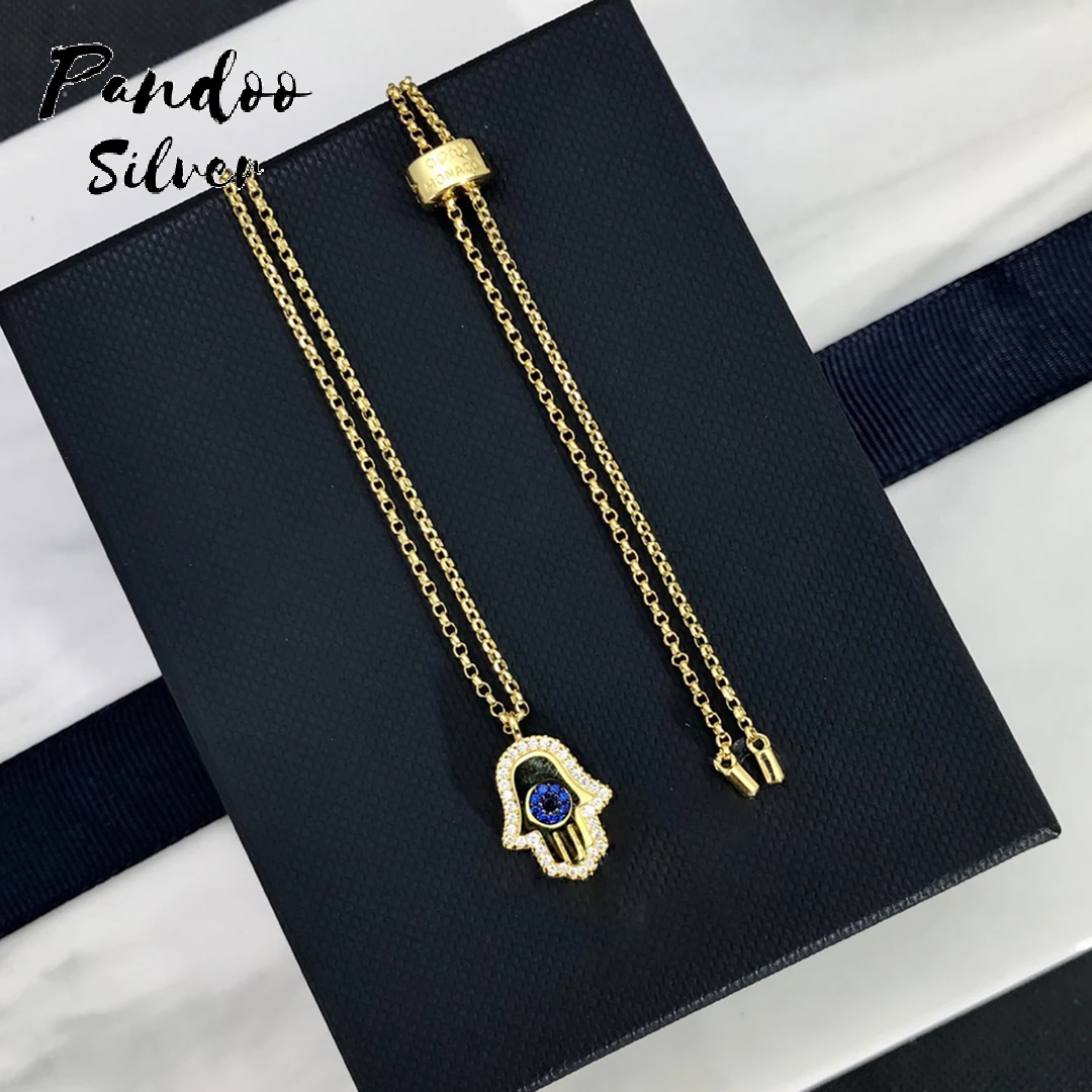 Fashion Charm Sterling Silver Original Jewelry,ETE Lucky Eye Hamsa Adjustable Necklace For Women Luxury Gift With Logo
Fashion Charm Sterling Silver Original Jewelry,ETE Lucky Eye Hamsa Adjustable Necklace For Women Luxury Gift With Logo