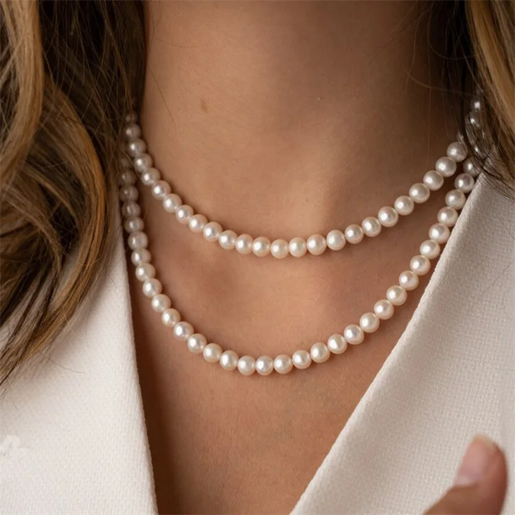 Minimalist Custom Jewelry Waterproof Stainless Steel 3/4/6/8mm Round Glass Pearl Beads Choker Pearl Necklace For Men Women
Minimalist Custom Jewelry Waterproof Stainless Steel 3/4/6/8mm Round Glass Pearl Beads Choker Pearl Necklace For Men Women