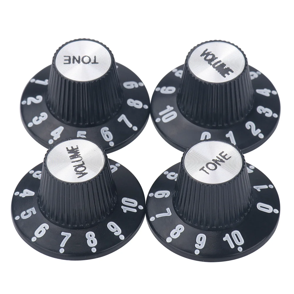 2pcs /4pcs Electric Guitar Knobs Hight Hat Silver Reflector Volume Tone Speed Control Knob for Bass Guitar Accessories
2pcs /4pcs Electric Guitar Knobs Hight Hat Silver Reflector Volume Tone Speed Control Knob for Bass Guitar Accessories