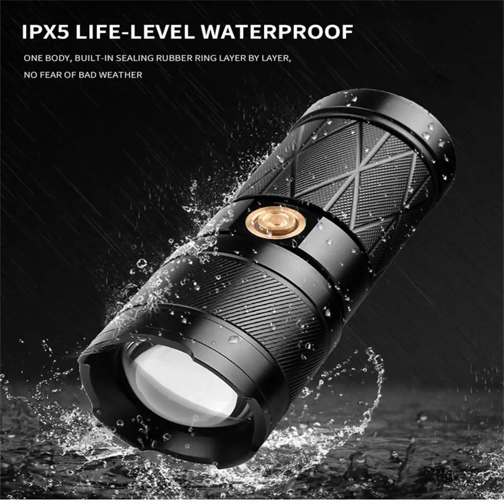 1500 Lumens XHP90 Led Telescopic Zoom Flashlight Rechargeable Outdoor Strong Light Torch For Camping Hiking 
1500 Lumens XHP90 Led Telescopic Zoom Flashlight Rechargeable Outdoor Strong Light Torch For Camping Hiking