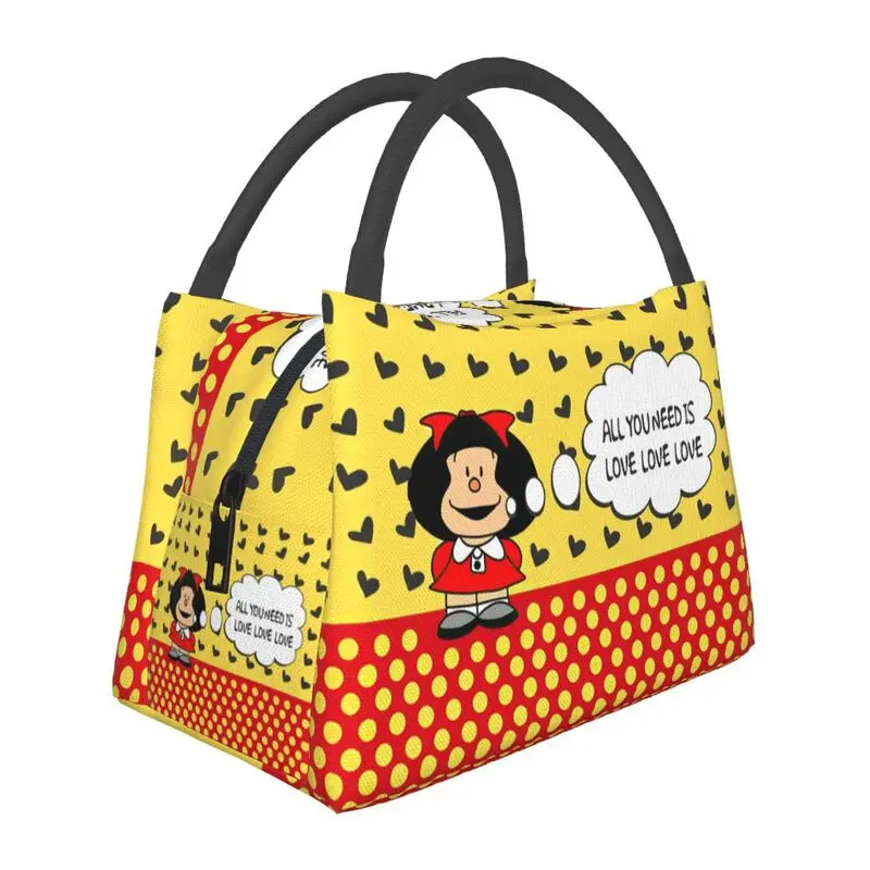 Mafalda Quotes Insulated Lunch Bag for Women Portable Cartoon Quino Thermal Cooler Lunch Box Beach Camping Travel
Mafalda Quotes Insulated Lunch Bag for Women Portable Cartoon Quino Thermal Cooler Lunch Box Beach Camping Travel