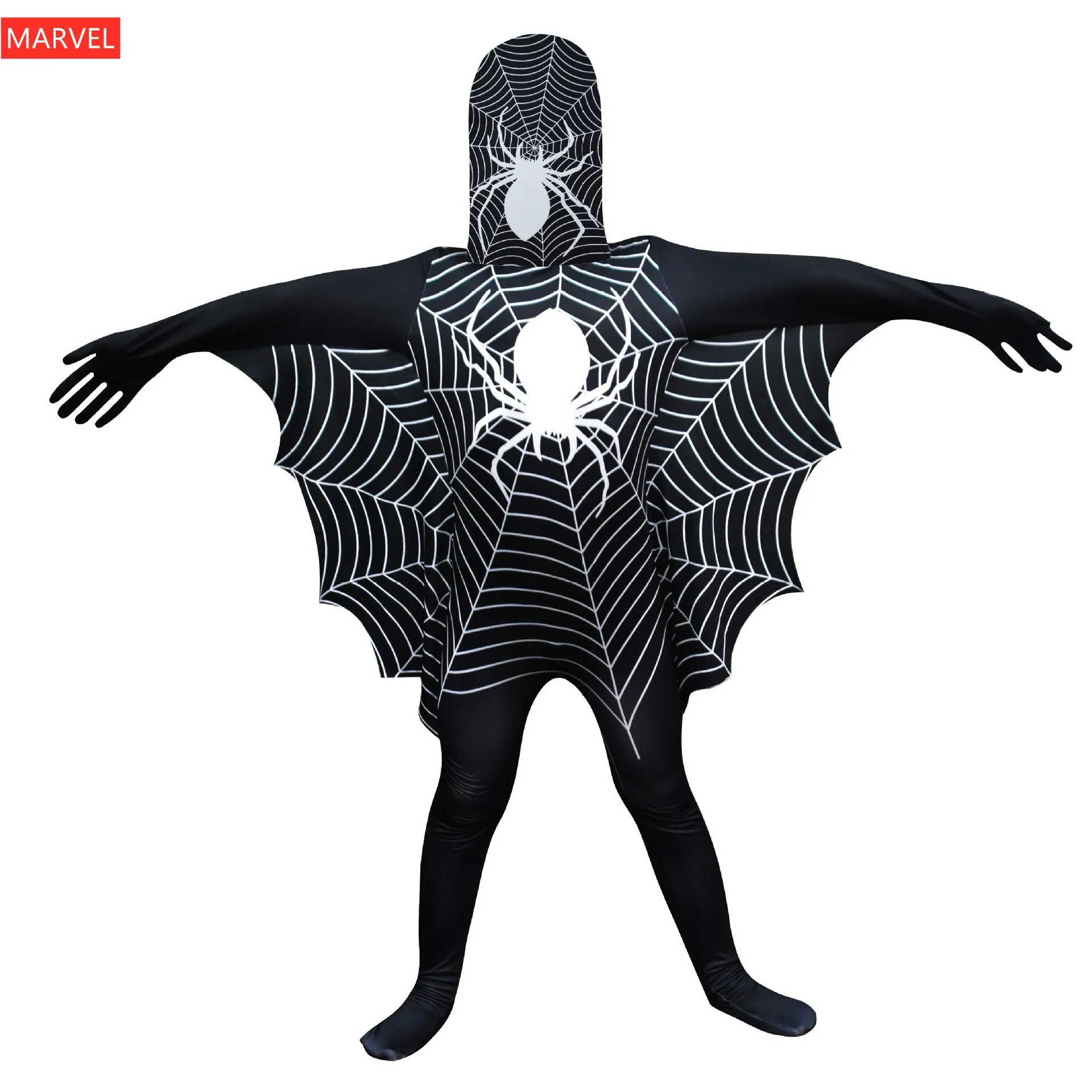 

Черный костюм для косплея супергероя Марвел мальчика Человека-паука, боди с 3D принтом, сексуальный костюм зентай для Хэллоуина, вечеринки, к...
