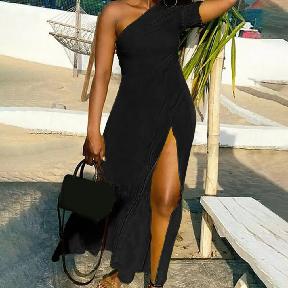 Short Sleeve High-Waist Chest Wrap Elegant Dress Split Large Hem One Shoulder Long Dress Elegant Backless A-Line Lady Dress
Short Sleeve High-Waist Chest Wrap Elegant Dress Split Large Hem One Shoulder Long Dress Elegant Backless A-Line Lady Dress