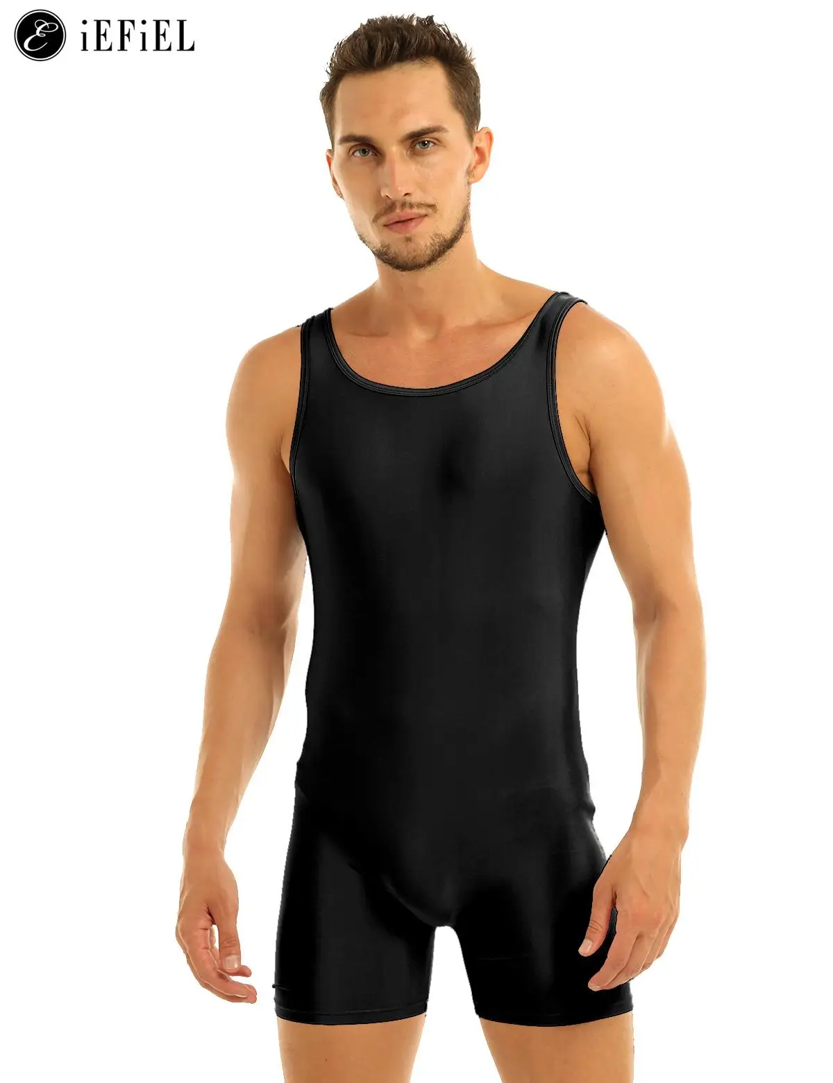 

Mens One Piece Sleeveless Wrestling Singlet Bodysuit Jumpsuit Sports Gym Workout Leotard Biketard Unitard Dancewear