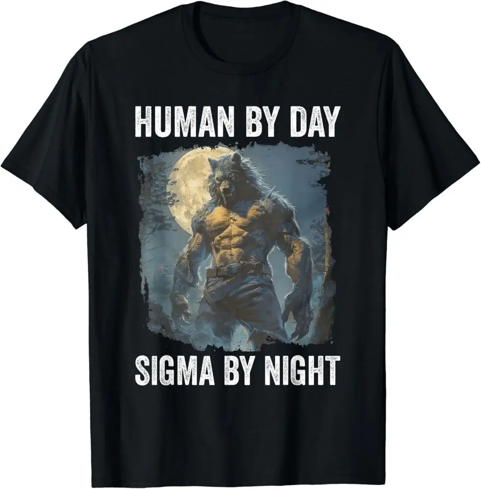 Human By Day Sigma Night Женская и мужская футболка с рисунком аниме Футболки для мужчин