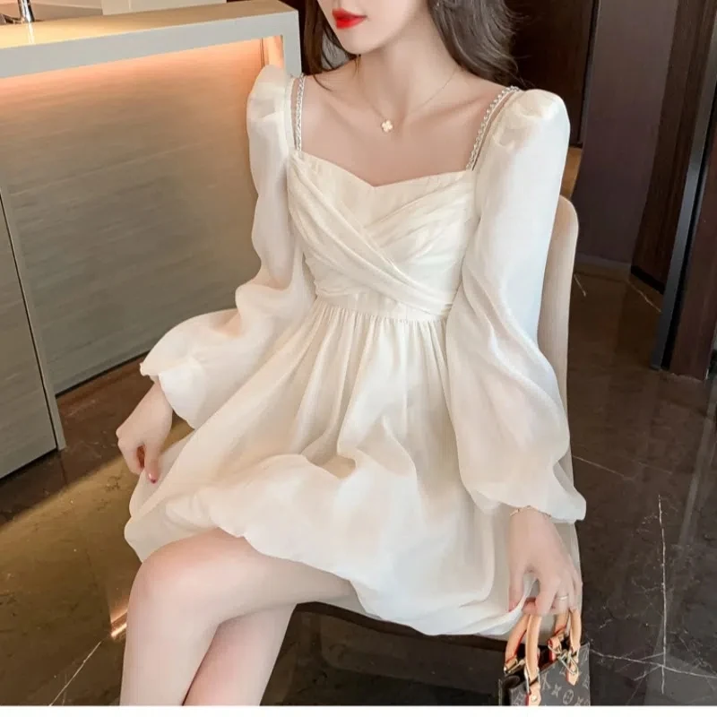 MAGOGO French White First Love Dress Women's New Long-sleeved Square-neck Bow Tie Bud Dress
MAGOGO French White First Love Dress Women's New Long-sleeved Square-neck Bow Tie Bud Dress