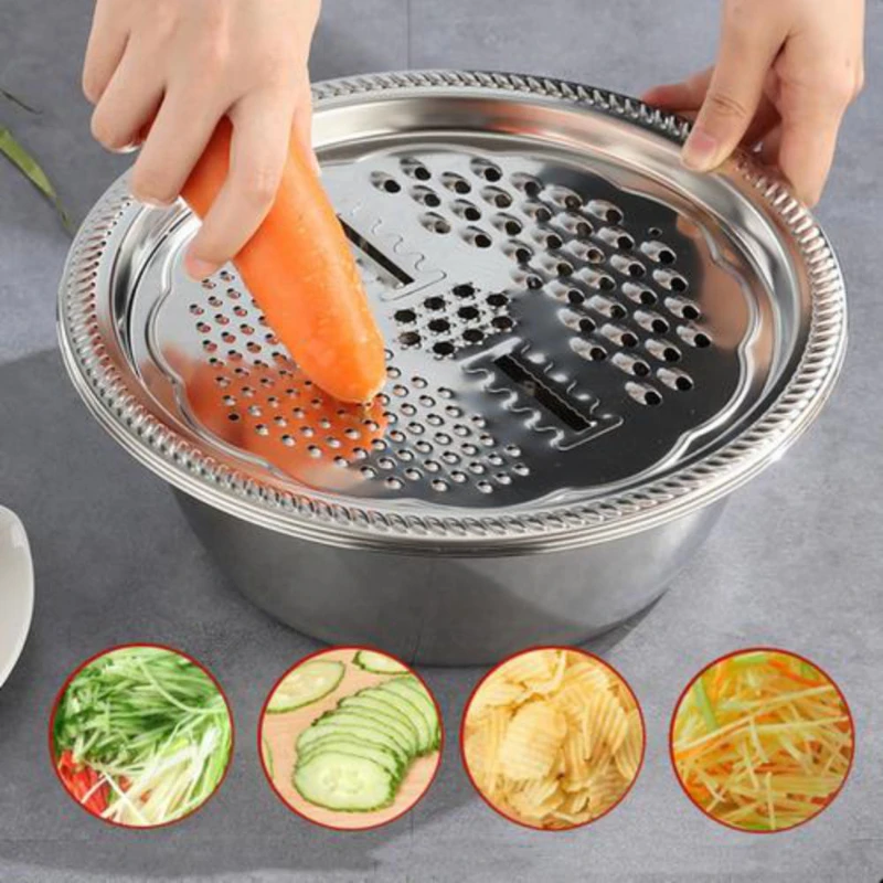 3Pcs/Set Multifunctional Kitchen Graters Cheese with Stainless Steel Drain Basin for Vegetables Fruits Salad Kitchen Items
3Pcs/Set Multifunctional Kitchen Graters Cheese with Stainless Steel Drain Basin for Vegetables Fruits Salad Kitchen Items