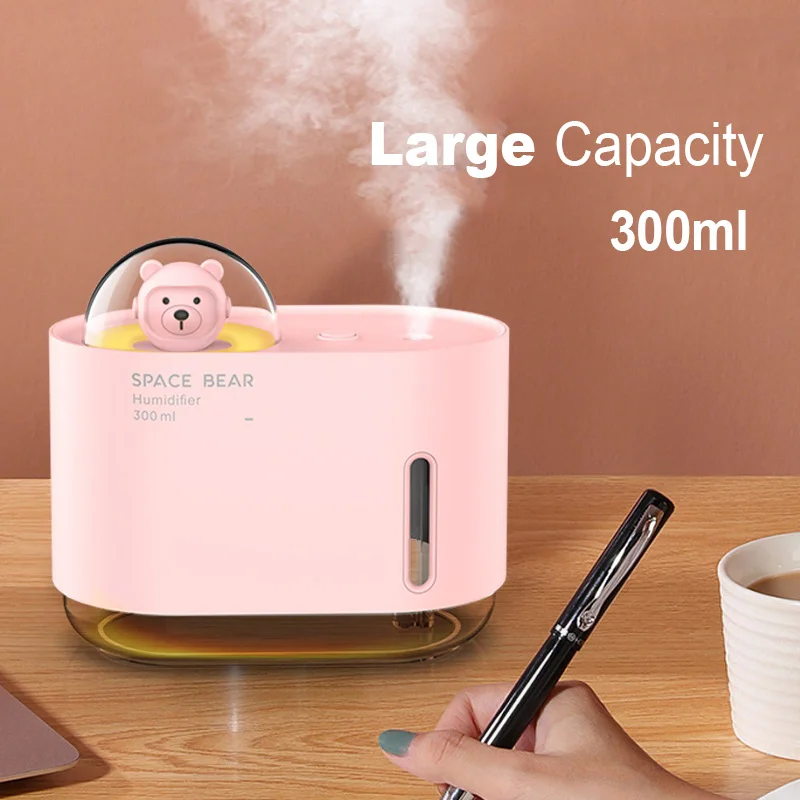300ml Cute Bear Rainbow Colorful Air Humidifier Aromatherapy Humidifiers Mini Night Light Essential Oil Air Purifier Humificador
300ml Cute Bear Rainbow Colorful Air Humidifier Aromatherapy Humidifiers Mini Night Light Essential Oil Air Purifier Humificador